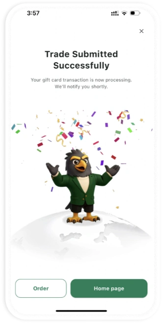 Receive payment for your gift card